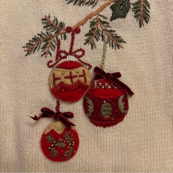 Vintage Tiara International Christmas Cardigan M - Picture 4 of 11